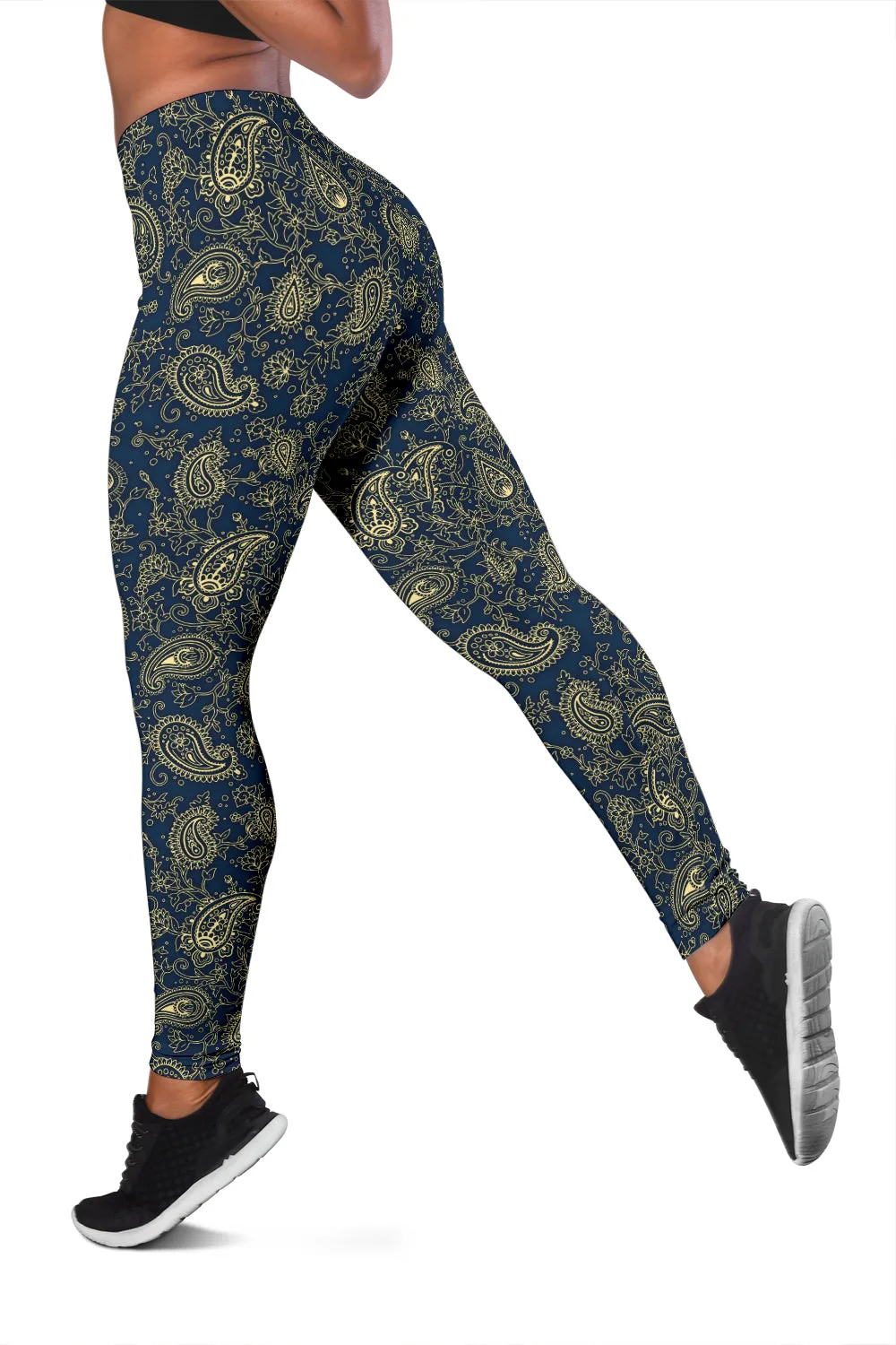 Peacock Feather Mandala - Sea Blue | Leggings | Mandalazed