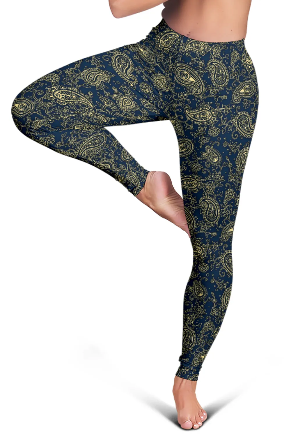 Peacock Feather Mandala - Sea Blue | Leggings | Mandalazed