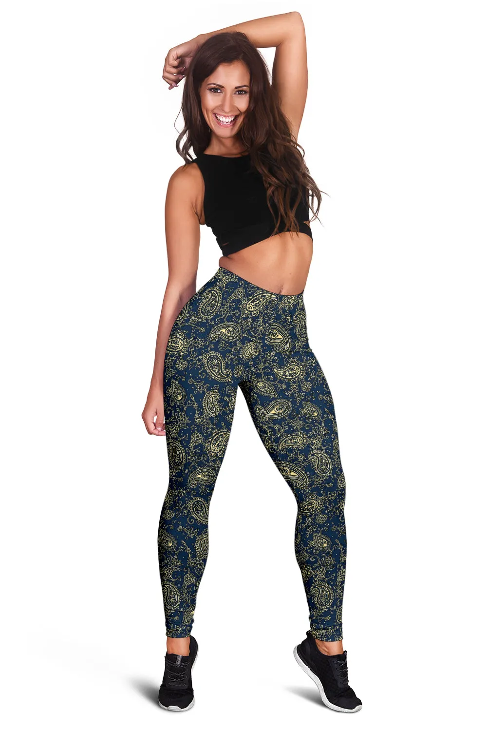 Peacock Feather Mandala - Sea Blue | Leggings | Mandalazed