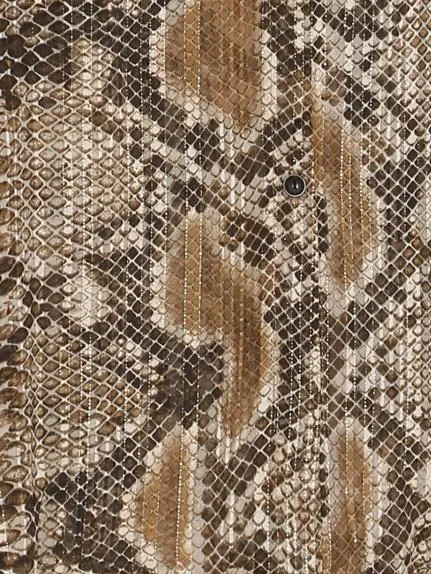 Pleated Snake Wrap Skirt