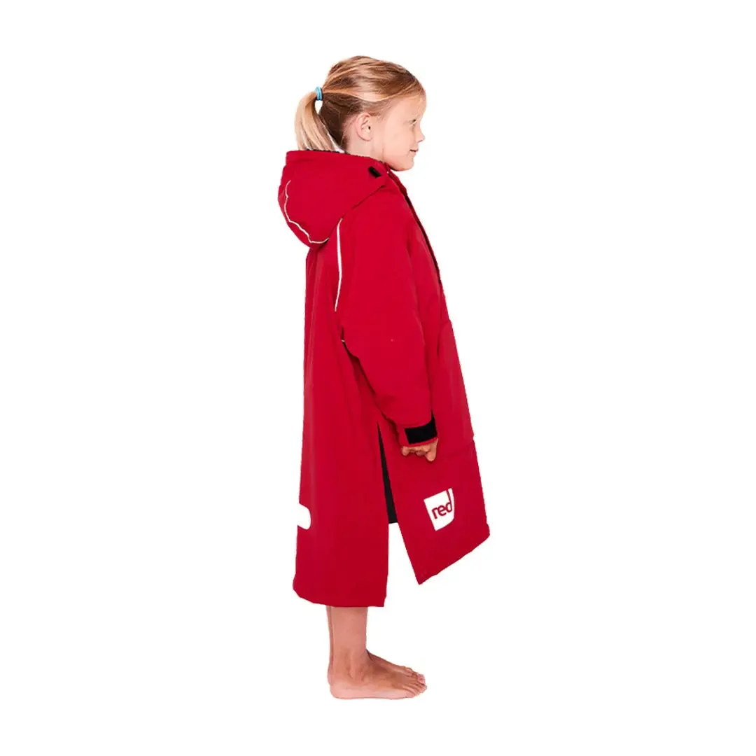 Red Kids Dry Poncho