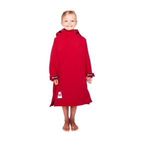 Red Kids Dry Poncho