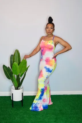 Sand To The Beach Tie Dye Maxi Dress