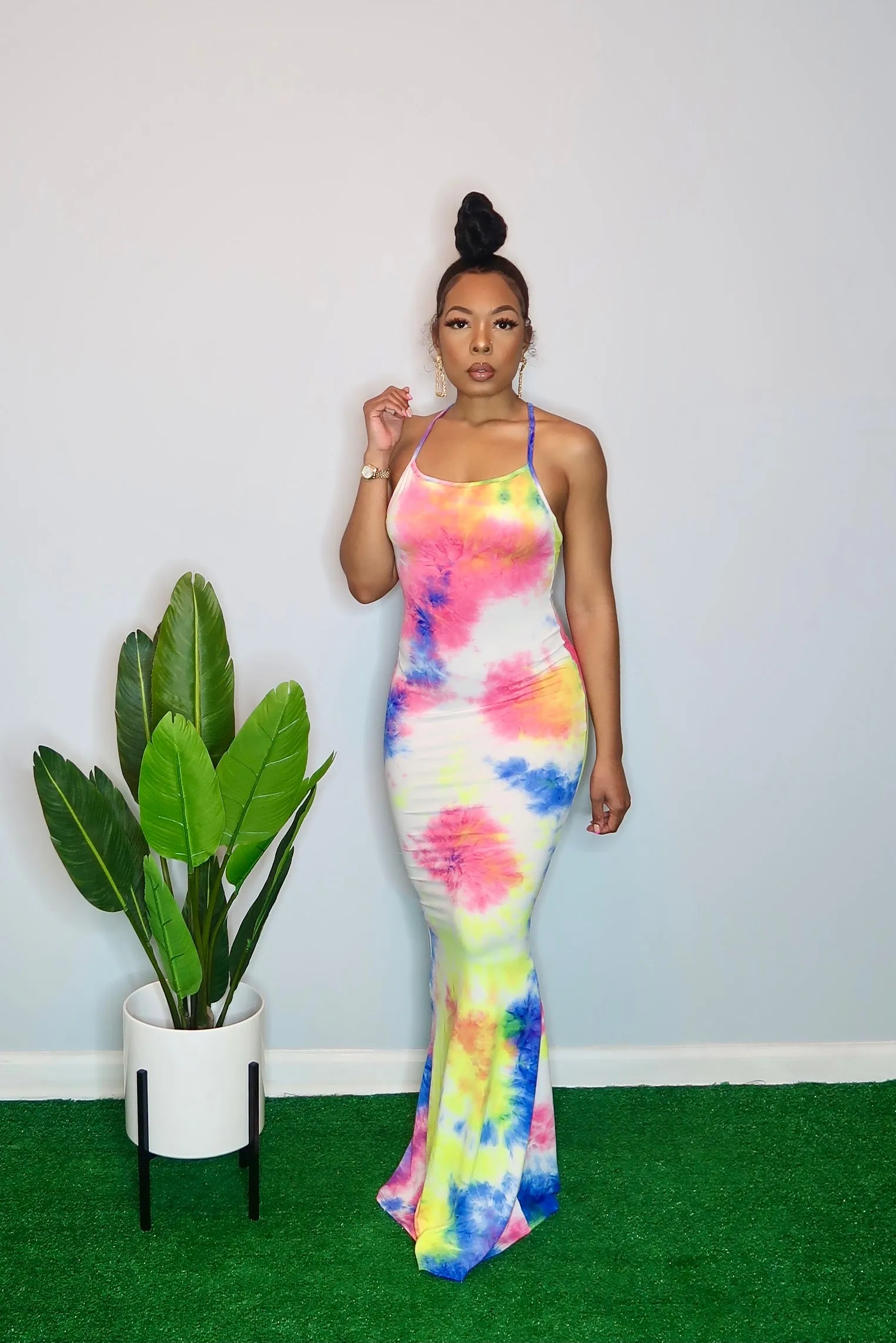 Sand To The Beach Tie Dye Maxi Dress