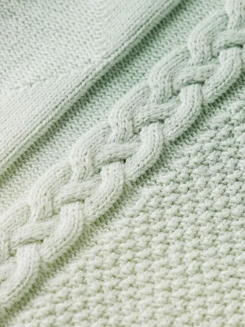 Scotch and Soda Gradient Cable Knit Pullover - Mint