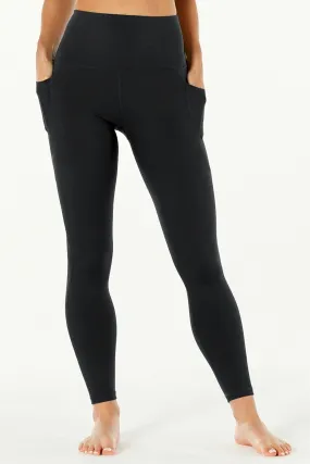 Sculpting High Waisted Full Length Pocket Legging Black