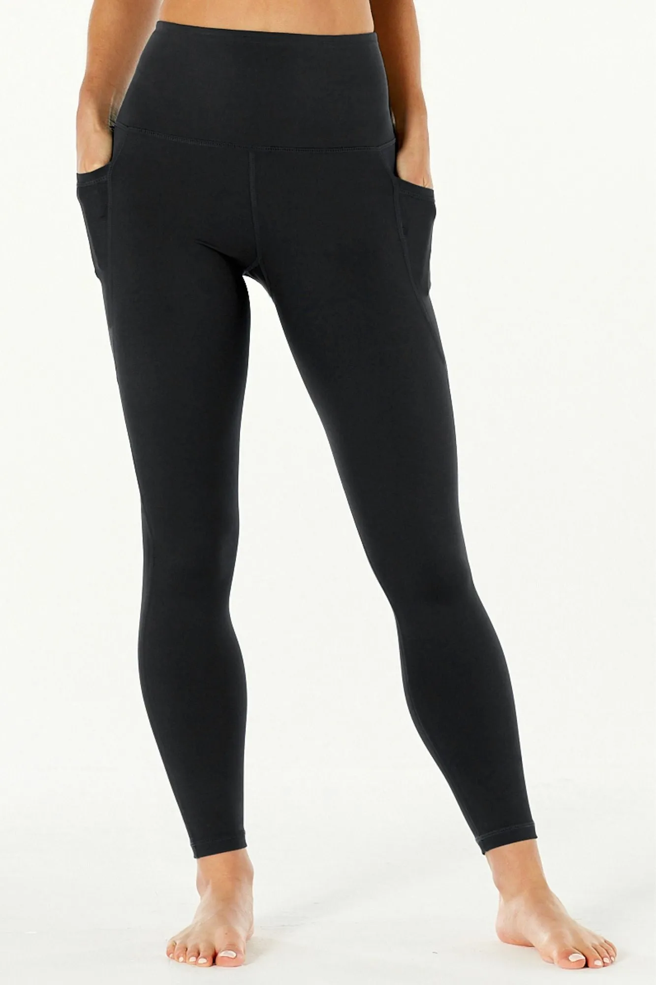 Sculpting High Waisted Full Length Pocket Legging Black