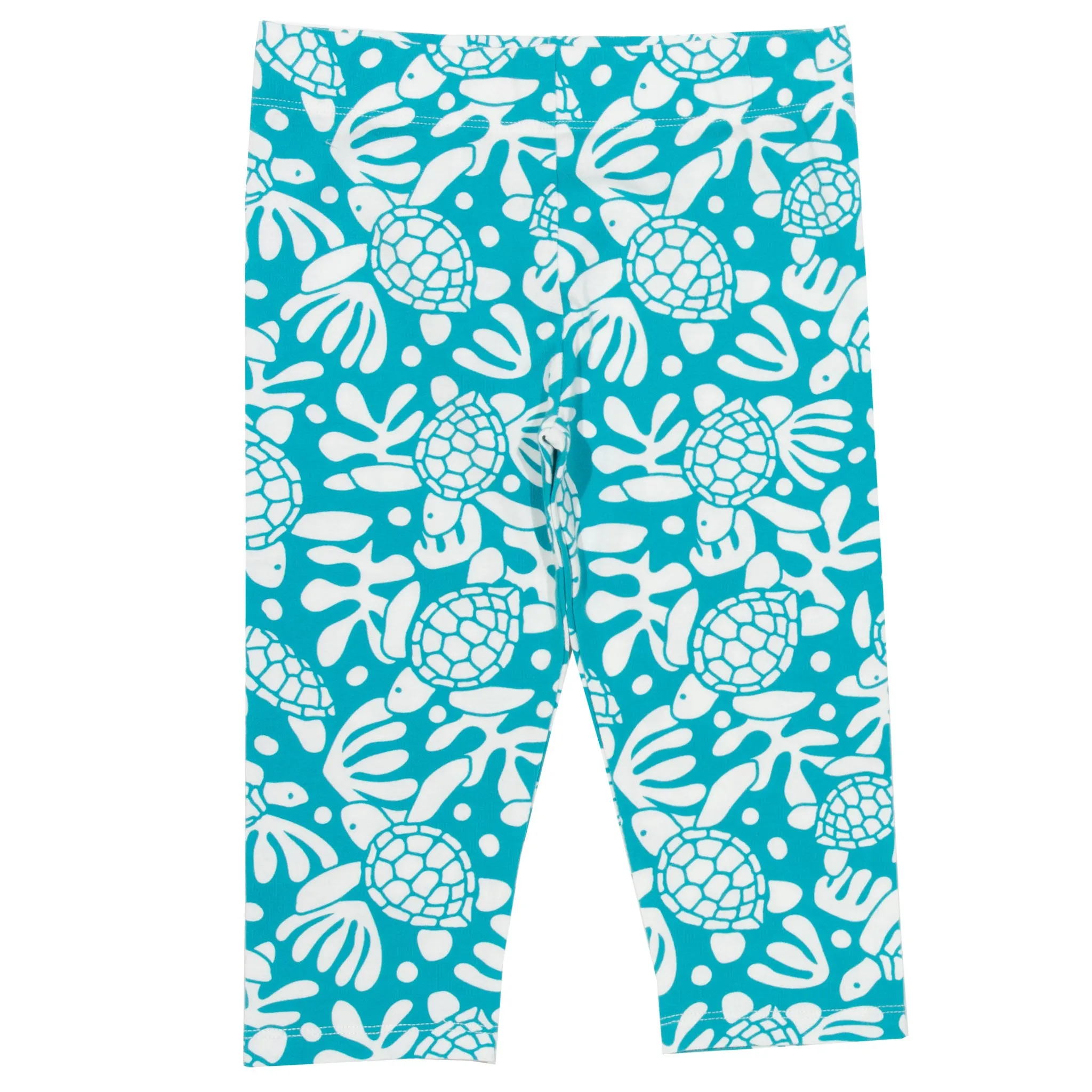 Sea turtle cropped leggings: Size 18-24M/2Y