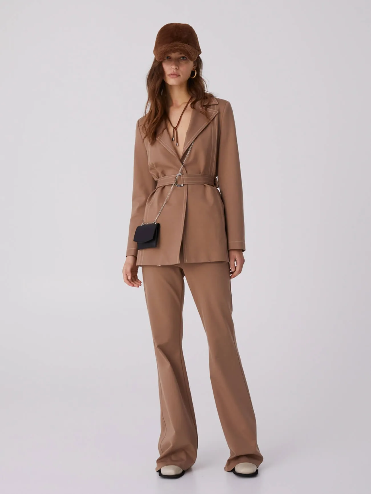 Sfizio - Jacket with Belt - Winter Camel