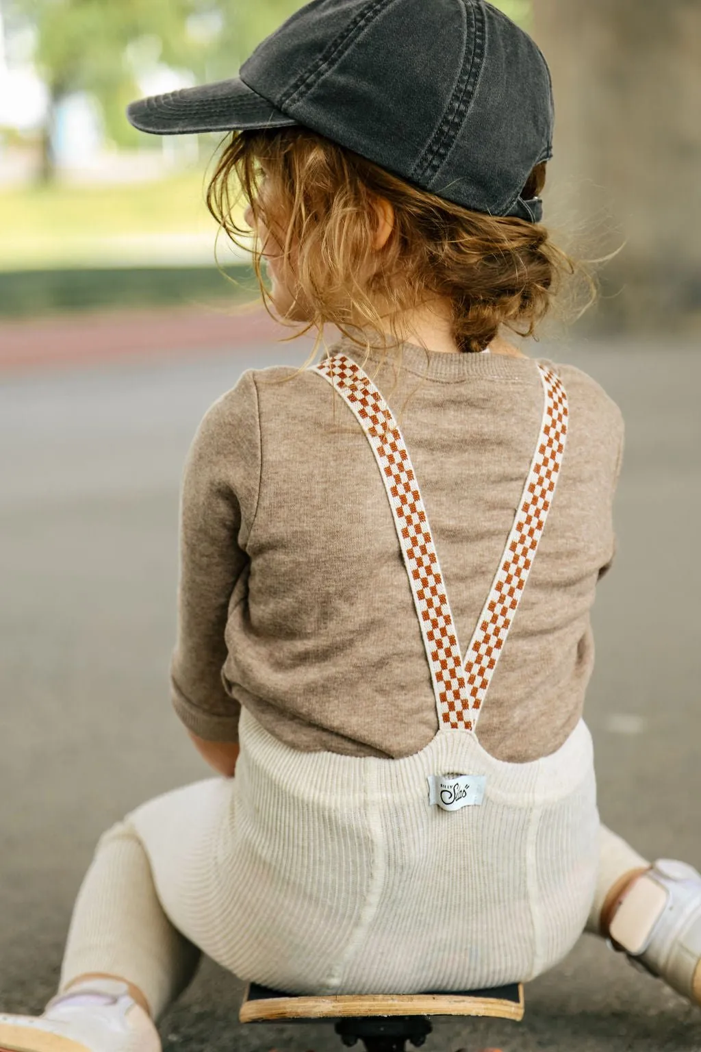 Silly Silas: Footless Tights - Cream Blend / Checked