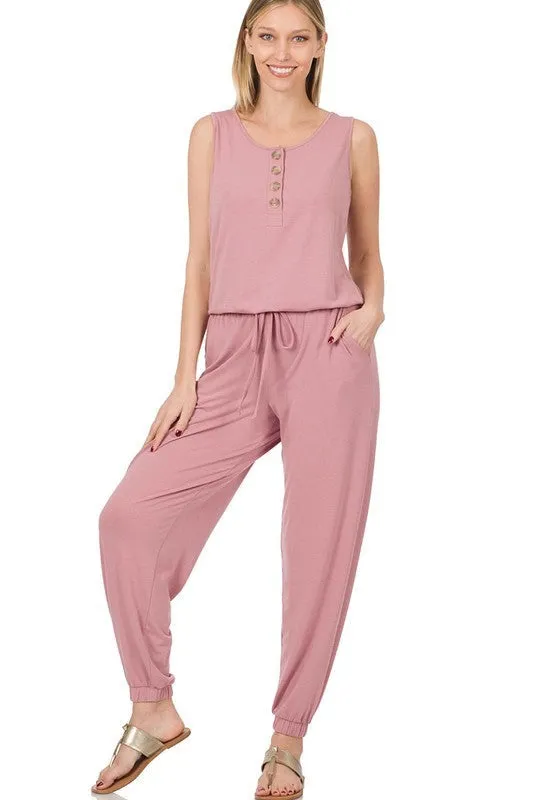 Sleeveless Jogger Jumpsuit