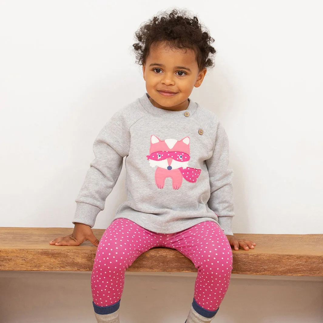Super fox appliqué sweatshirt: Size 6Y