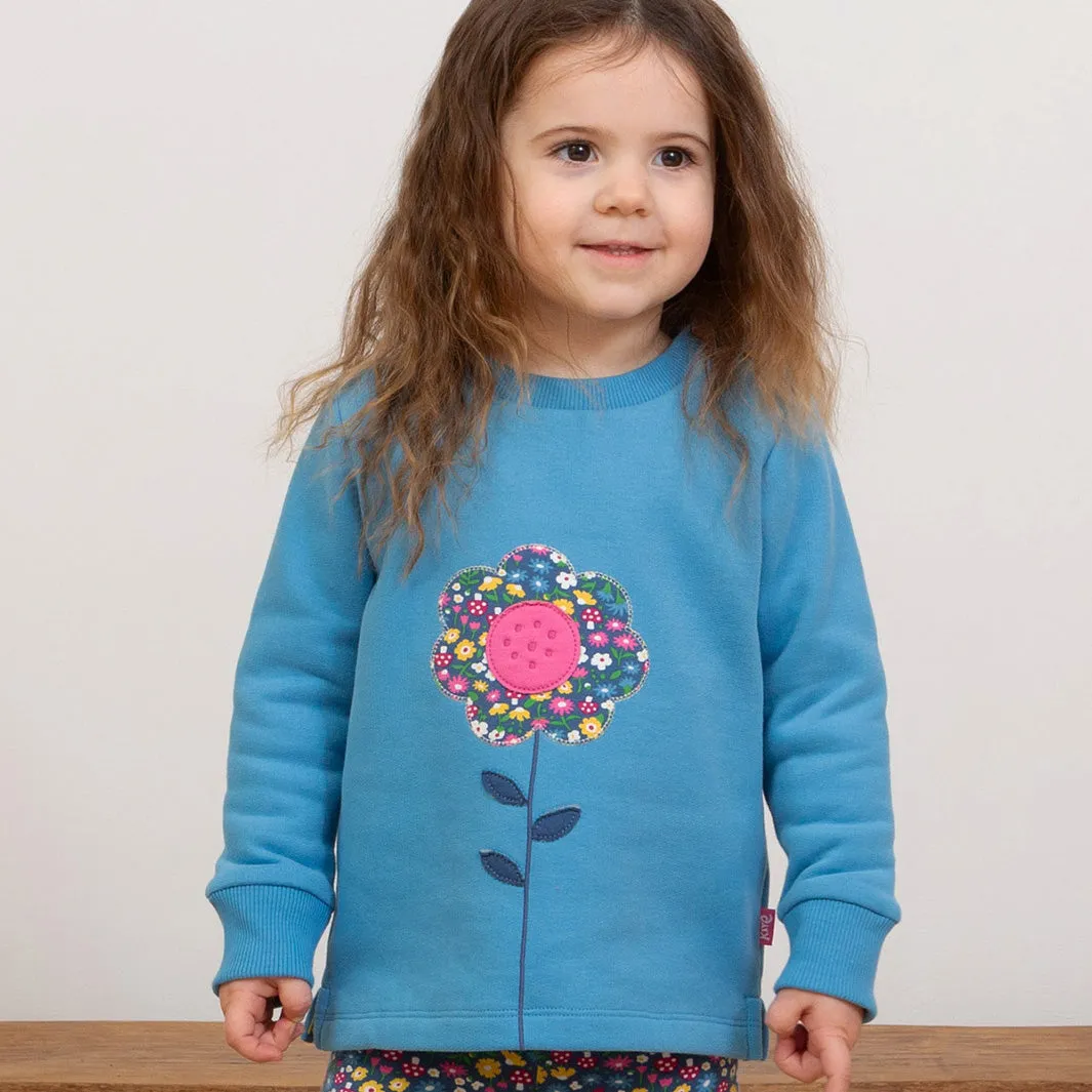 Sweatshirt- flower appliqué