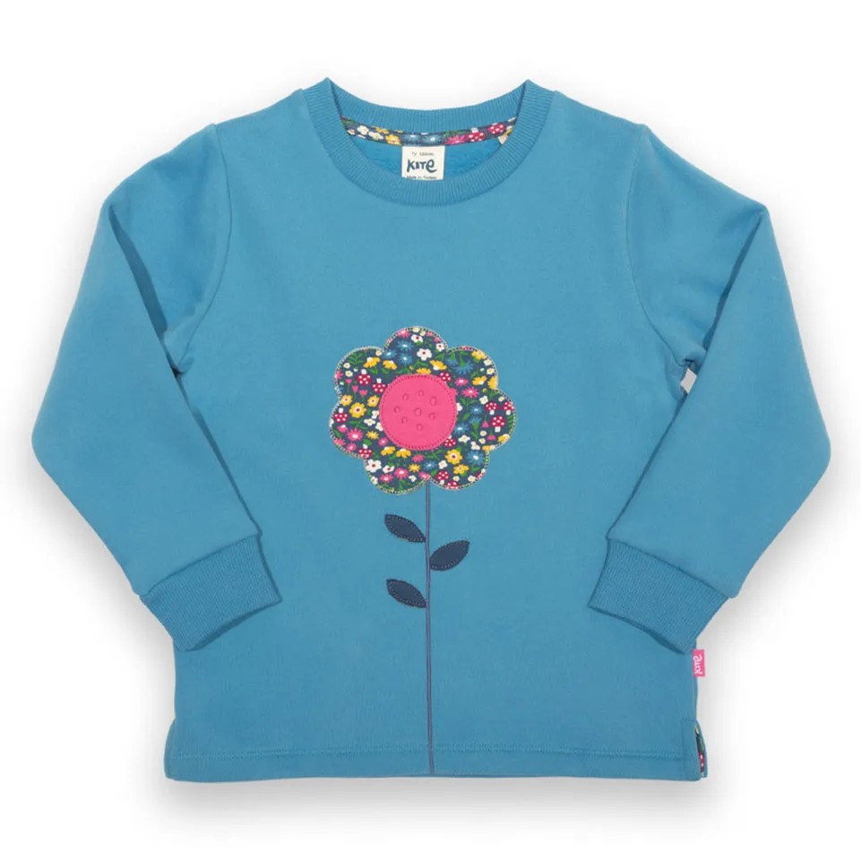 Sweatshirt- flower appliqué