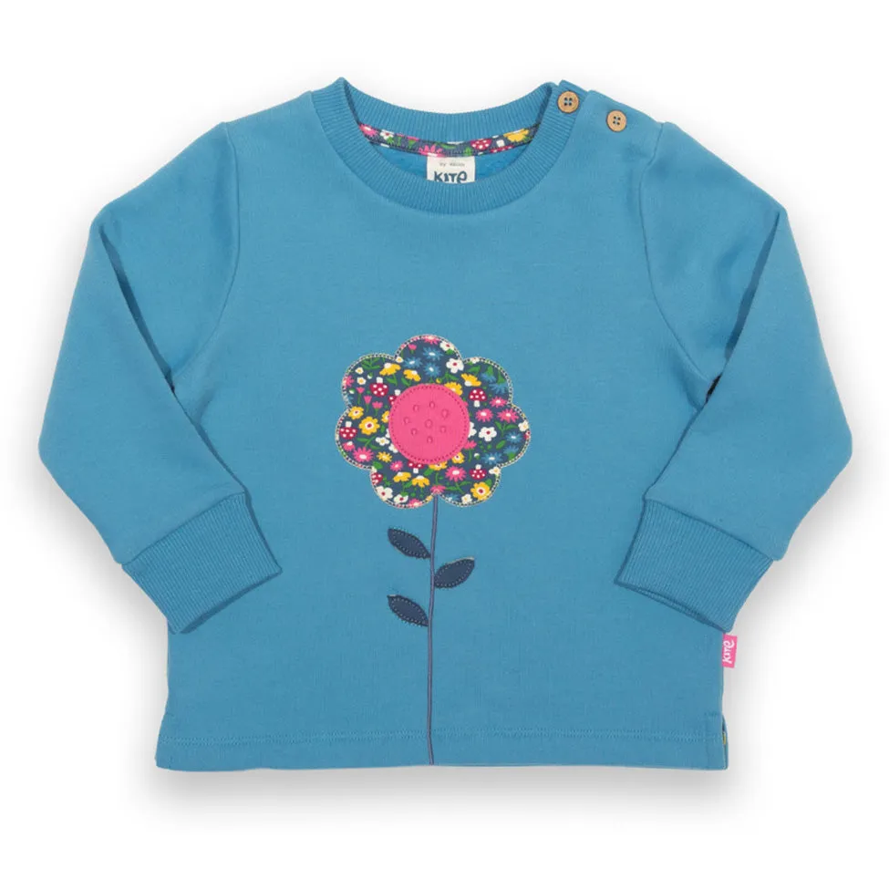 Sweatshirt- flower appliqué