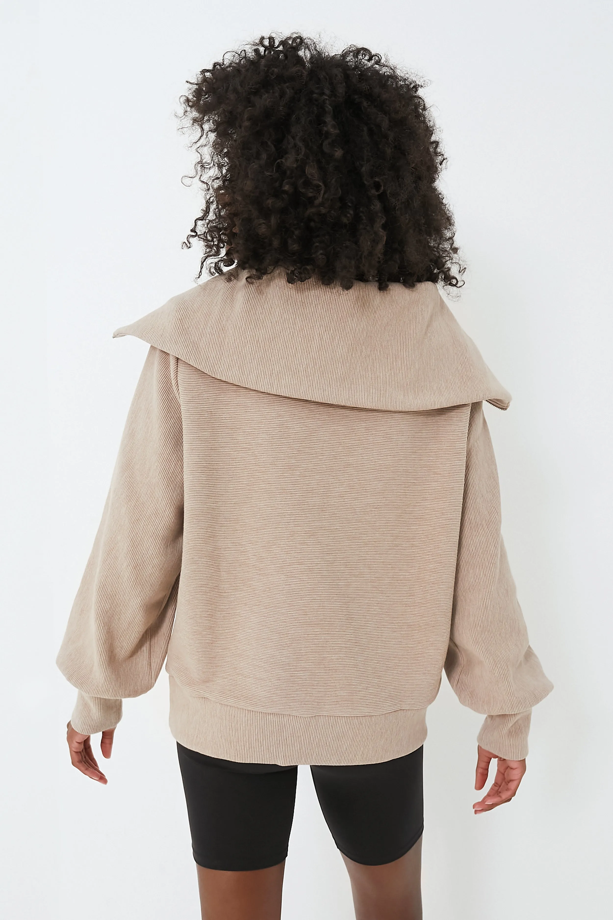 Taupe Marl Vine Half Zip
