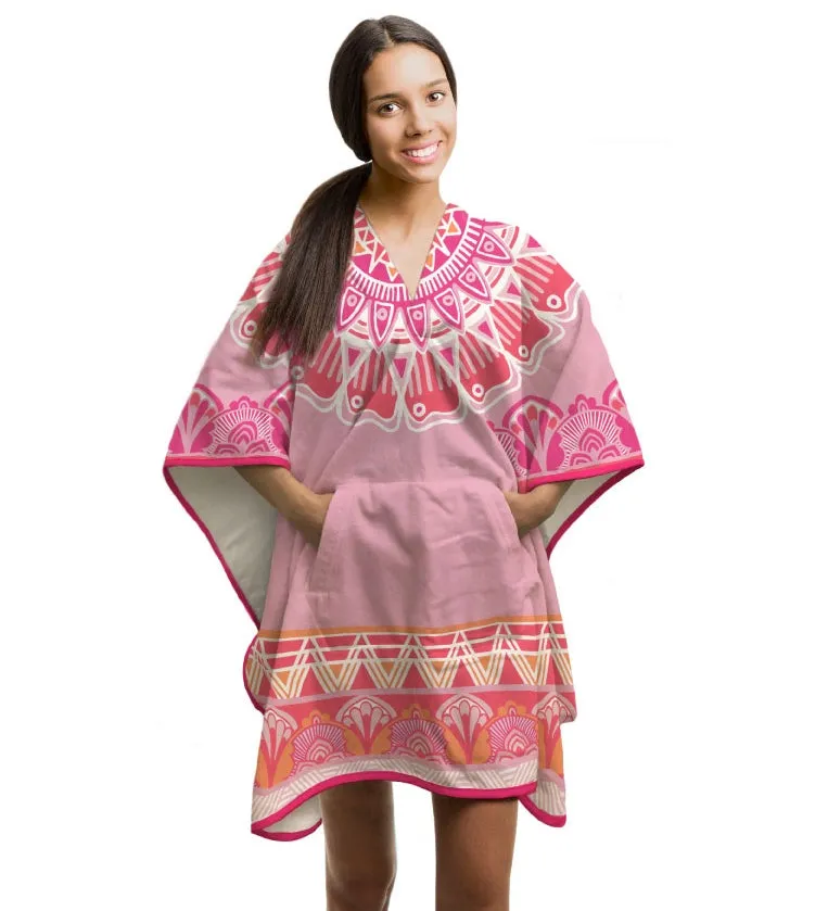 THROWBEE Towel-Poncho - Pink