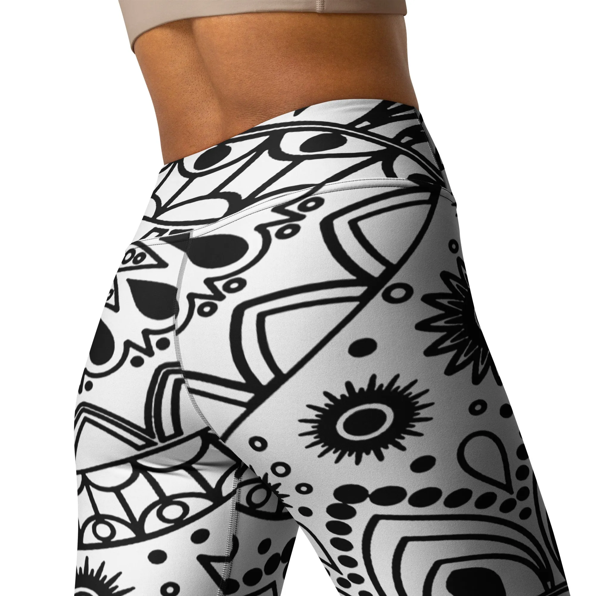 Trendy Geometrics Yoga Leggings, lioness-love