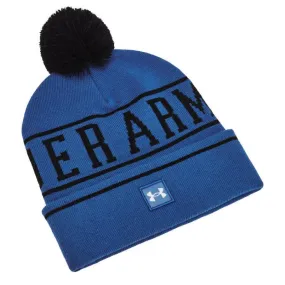 Under Armour Halftime Pom Golf Beanie - Tech Blue/Black/White