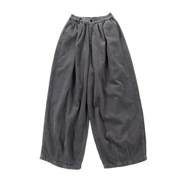 Unisex Oversize Corduroy Wide Pants