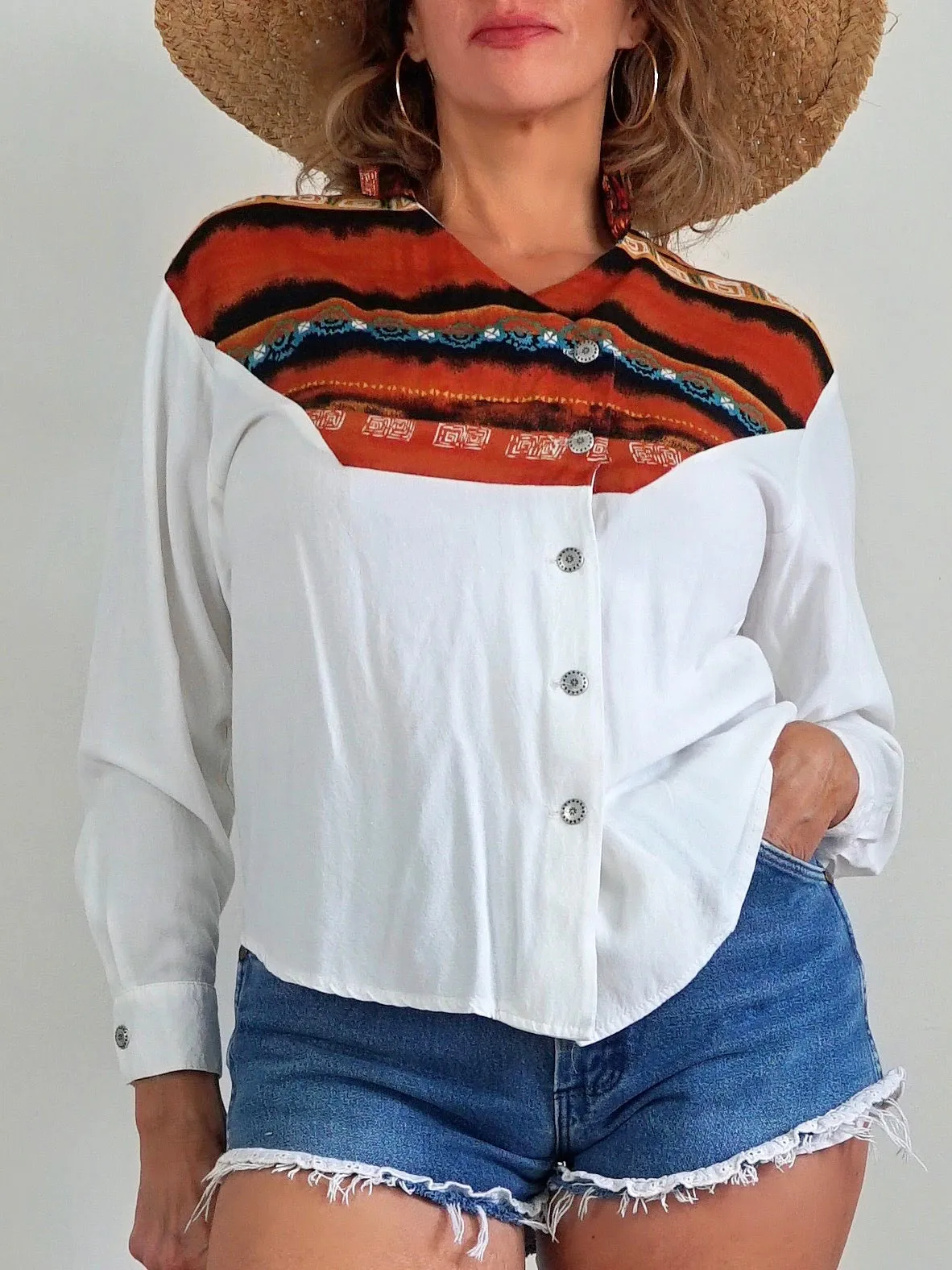 Vintage 80's Southwestern Blouse