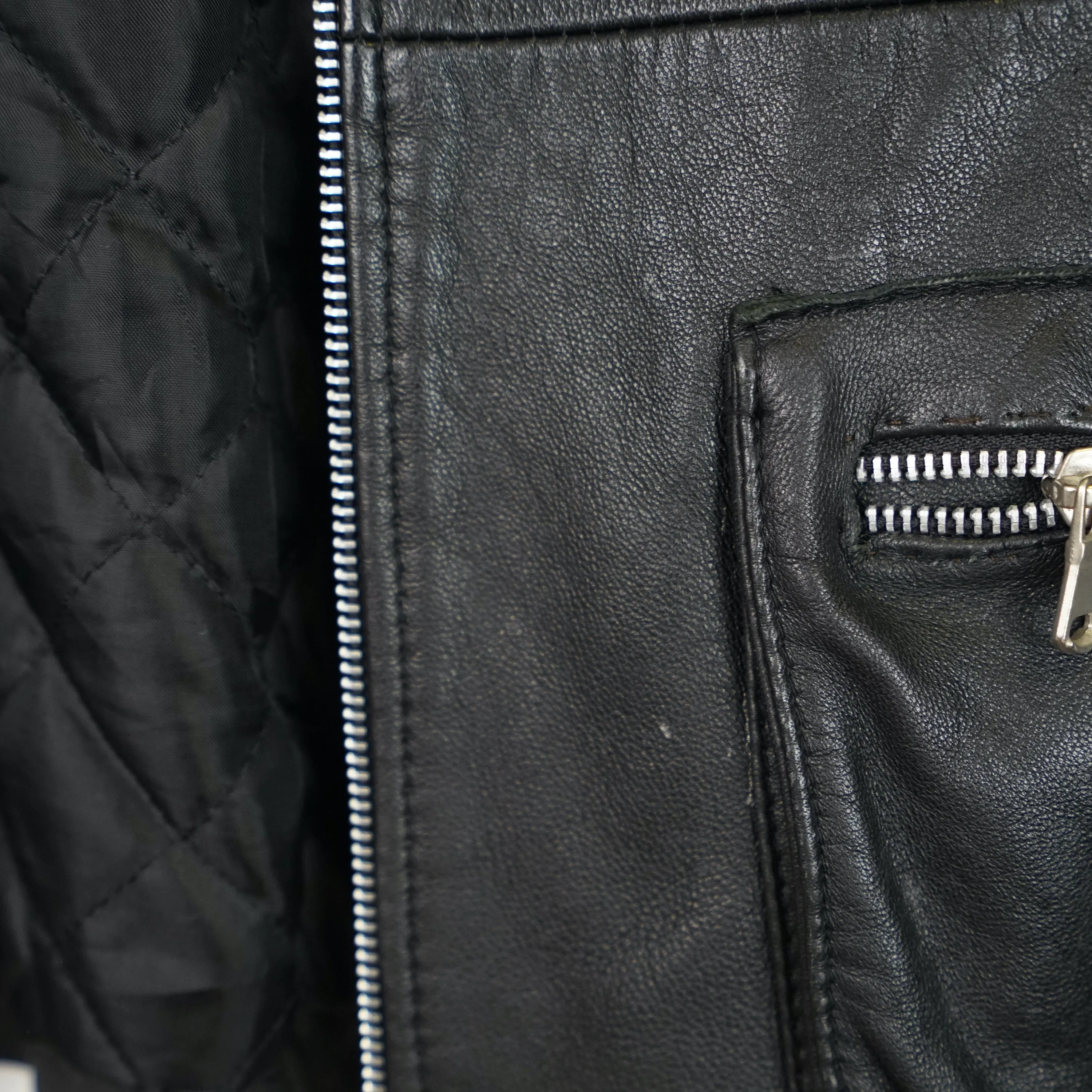 Vintage biker leather jacket size M-L