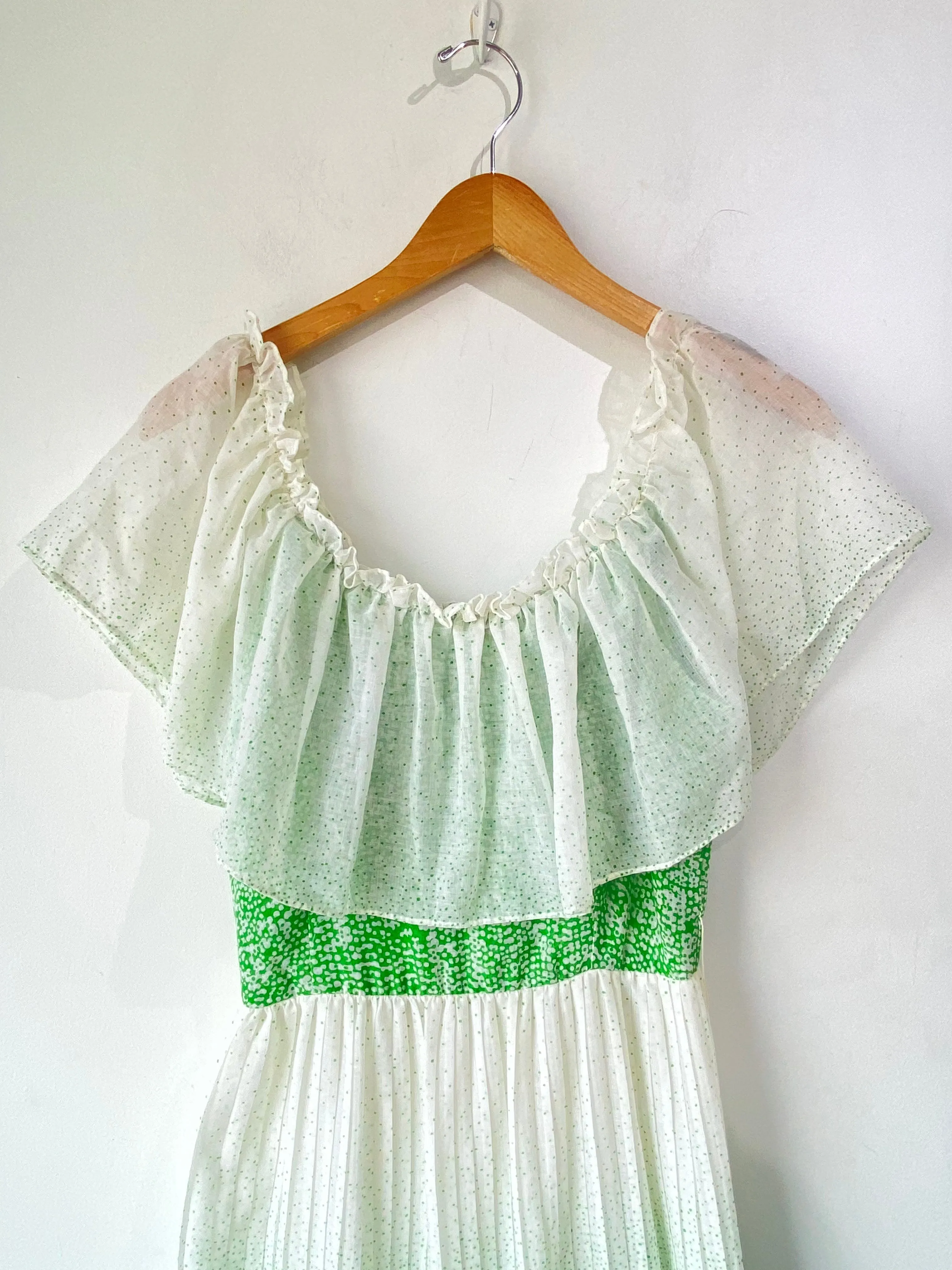 Vintage Polka Dot Prairie Maxi Dress