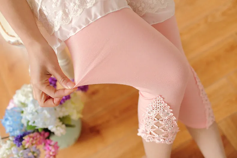 Women's Summer Casual Mid-Waist Elastic Cotton Leggings