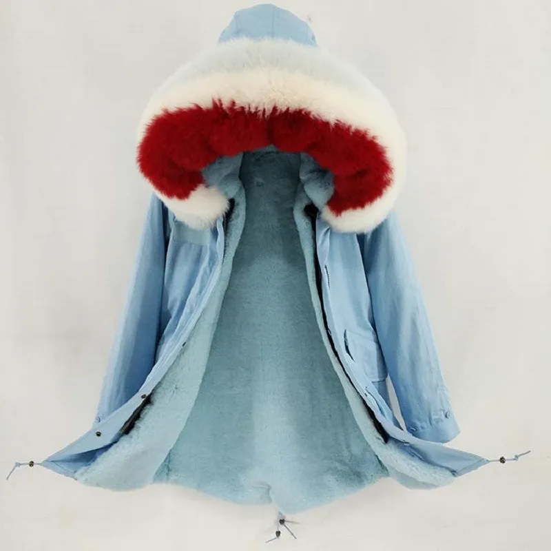 Women's Winter Casual Slim Thick Parka With Detachable Fox Fur