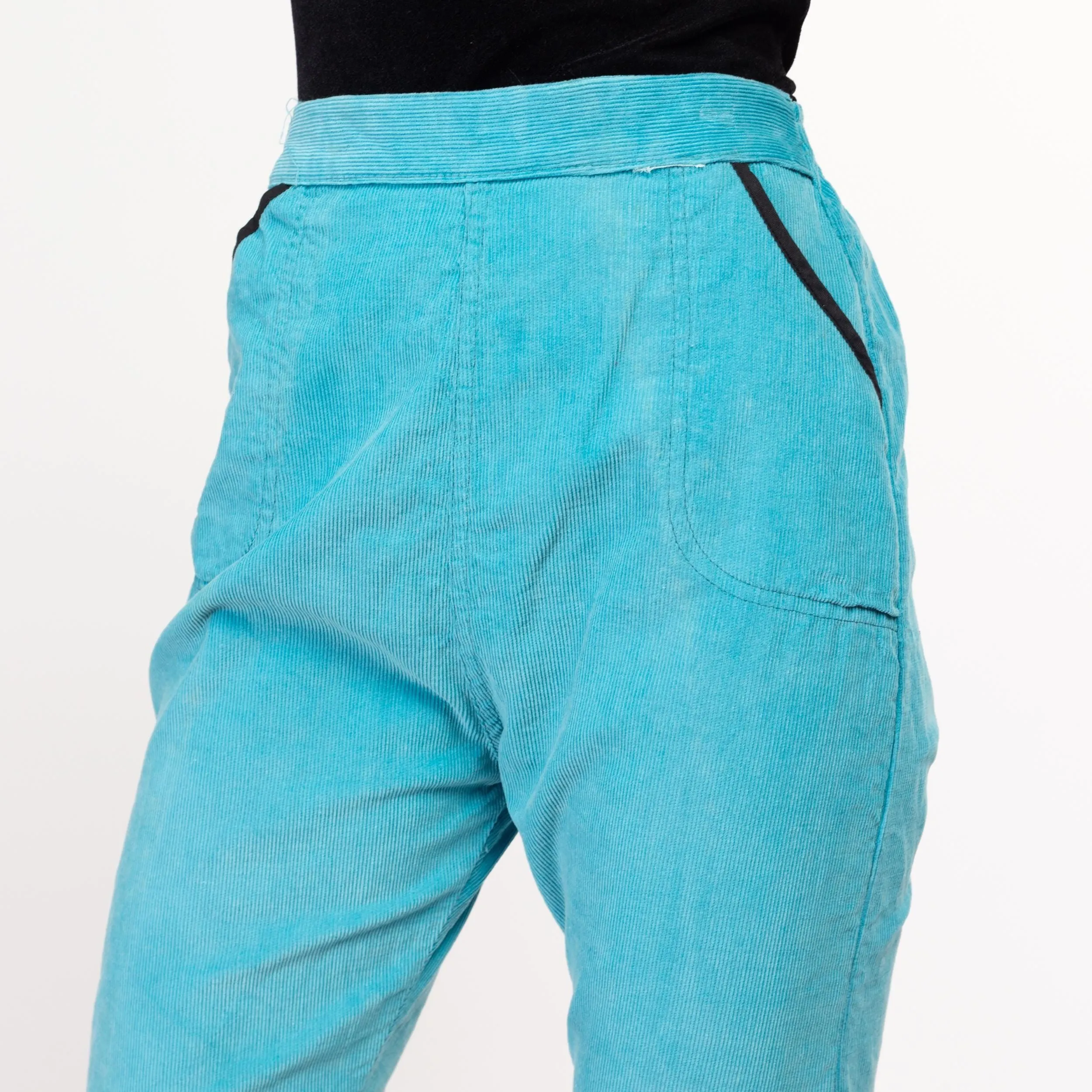 XS 60s Sky Blue Corduroy Cross Country Ski Pants