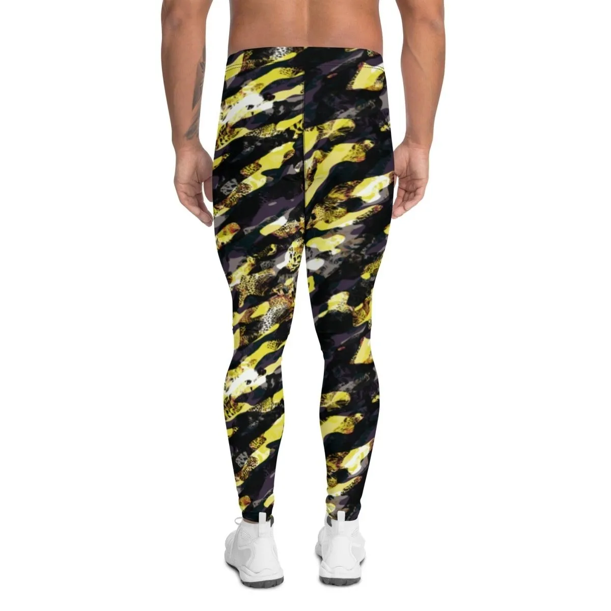 Yellow Camouflage Men's Leggings